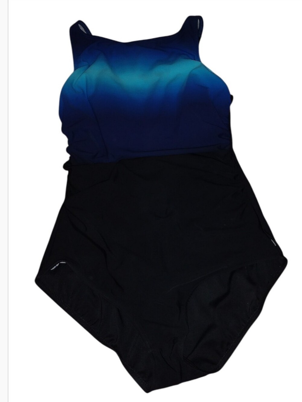 Women's Silver Lining Ombre One Piece Clorine Resistant Bathing Suit Size 18 NWT